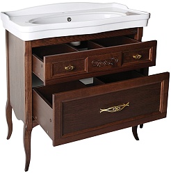 ASB-Woodline Тумба под раковину Модерн 85 антикварный орех – фотография-2