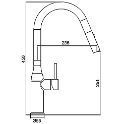 Gappo Смеситель для кухни G4398-41 оружейная сталь – фотография-3