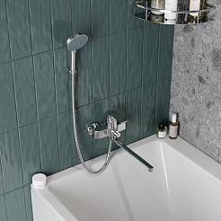 Teymi Смеситель для ванны с душем Lori T10222 универсальный хром – фотография-11