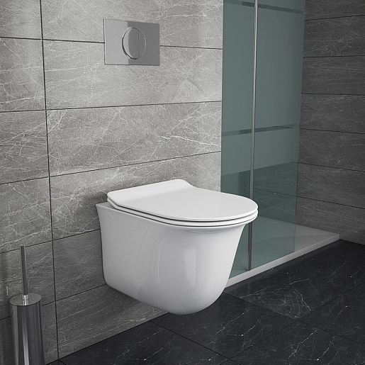 Owl 1975 Унитаз безободковый Eter Cirkel-H с сиденьем DP микролифт – фотография-6