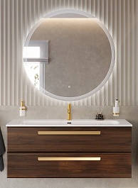 BelBagno Мебель для ванной Eco Cer-N 120 орех шоколад софт CZR-8073-120 ручки сатиновое золото – фотография-1