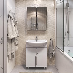 Vigo Тумба с раковиной Turin 60 белая – фотография-7