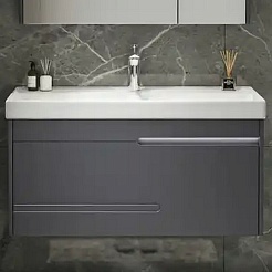 Ceruttispa Мебель для ванной Oglio 100 подвесная серая – фотография-5