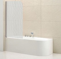 Cezares Шторка на ванну ECO-O-V-1-80/140-P-Cr-L