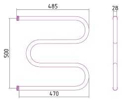 Стилье Полотенцесушитель М-образный 50х50  – фотография-3