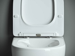 Ceramicanova Подвесной унитаз Mono Rimless с системой инсталляции Balance кнопка Square хром глянцевый – фотография-4
