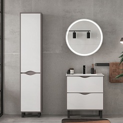 Equil Зеркальный шкаф Smile D70 графит софт – фотография-6