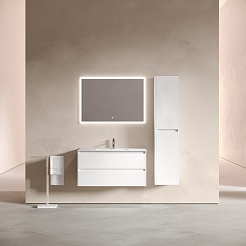 Sancos Мебель для ванной Libra 100 белый глянец – фотография-3