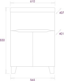 Onika Мебель для ванной Стрим 60.12 белая – фотография-19