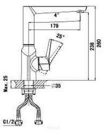D&K Смеситель "Mosel Rhein DA1262401" для кухонной мойки – фотография-2