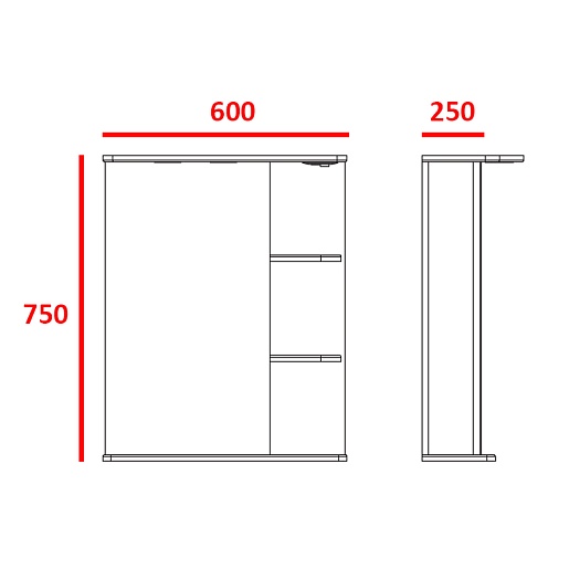Merkana Зеркало-шкаф Магнолия 60 L – фотография-2