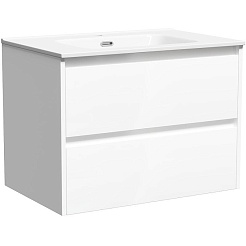 Sancos Тумба с раковиной Libra 70 белый глянец раковина Element 71 CN7007 – фотография-1