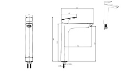 Aquatek Смеситель для раковины Вега AQ1004MB матовый черный – фотография-3