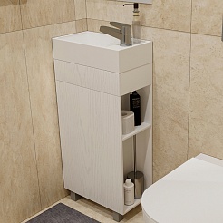 Mixline Тумба под раковину Мини 40 R белая – фотография-5