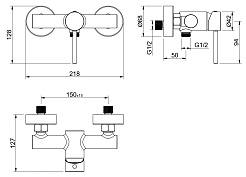 Aquatek Cмеситель для душа Европа AQ1360MB матовый черный – фотография-4