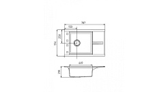 Акватон Кухонная мойка Делия 78 графит – фотография-3