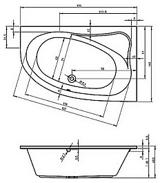 Riho Акриловая ванна Lyra 170 R – фотография-2