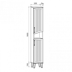 Runo Пенал для ванной Марсель 30 R – фотография-3