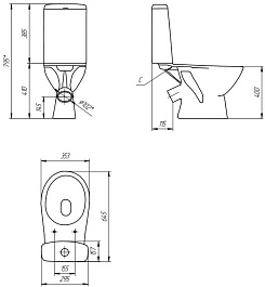 Cersanit Унитаз-компакт JUST 031 3/6 – фотография-8