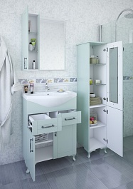 Sanflor Зеркальный шкаф Глория 65 L серый матовый – фотография-2