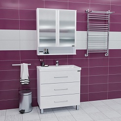 СанТа Мебель для ванной Омега 80 Фостер напольная – фотография-2