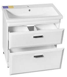 Style Line Тумба для умывальника Лотос 70 Люкс белая PLUS – фотография-4