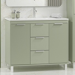 Brevita Мебель для ванной Risacca Pistachio 100 фисташковый – фотография-3