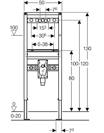 Geberit Инсталляция Duofix 111.477.00.1 для раковины, со скрытым сифоном – фотография-3