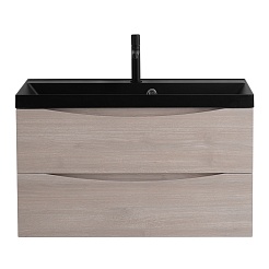 BelBagno Тумба с раковиной Marino 80 подвесная Rovere Grigio с раковиной 80/45 ART-AST-NERO – фотография-2