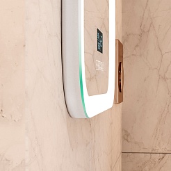 Continent Зеркало Glamour Led 600x800 с музыкальным блоком – фотография-10