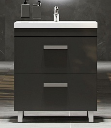 Velvex Тумба под раковину Orlando 70 графит – фотография-1