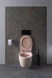 Allen Brau Унитаз подвесной Fantasy 4.11004.SM розовый с крышкой 4.11005.SM – фотография-3