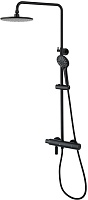 Lemark Душевая система Bronx LM3772BL с термостатом черная