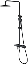 Lemark Душевая система Bronx LM3772BL с термостатом черная – фотография-1