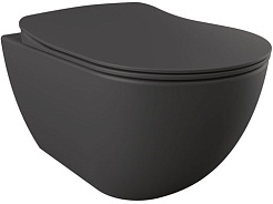 Creavit Унитаз подвесной Free FE320.60000 антрацит с биде – фотография-1