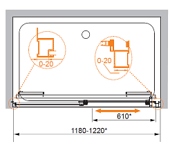 Cezares Душевая дверь в нишу LUX-SOFT-W-BF-1-120-C-Cr-IV – фотография-4