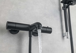 Aquatek Смеситель для ванны с душем Вега AQ1043MB матовый черный – фотография-6