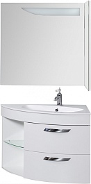 De Aqua Мебель для ванной Трио Люкс 90 R, зеркало Трио Люкс – фотография-2