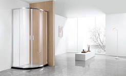 Aquatek Душевой уголок Ария 90x90 AQ ARI RO 09020CH профиль хром стекло прозрачное – фотография-5