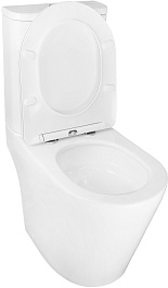Azario Унитаз-компакт Berton AZ-6093 безободковый с бачком с сиденьем микролифт белый – фотография-6