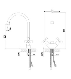 Lemark Смеситель Benefit LM2505C для кухонной мойки – фотография-2