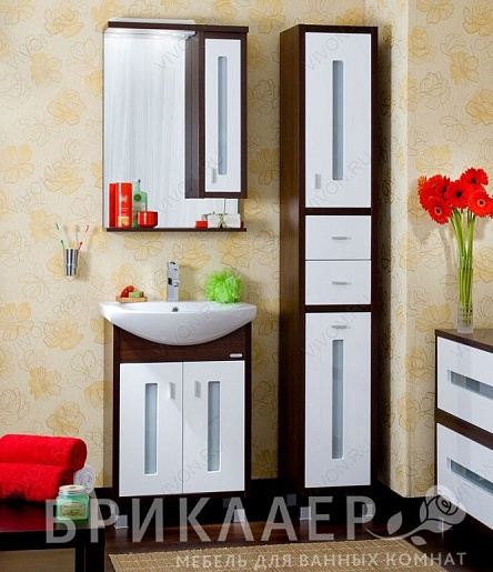 Бриклаер Мебель для ванной Бали 60 R венге – фотография-2