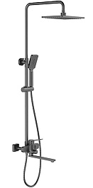 Frap Душевая стойка H62 F2462-9 оружейная сталь – фотография-1