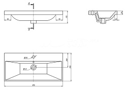 Equil Тумба с раковиной Corner 80 2 ящика напольная белая – фотография-4