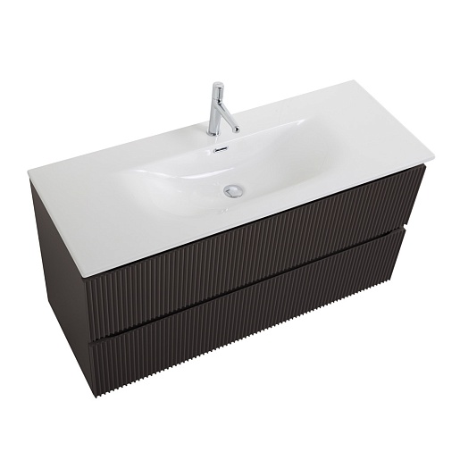 BelBagno Тумба с раковиной Uno 120 подвесная Темно-Серый матовый с раковиной BB-8099-120 – фотография-8