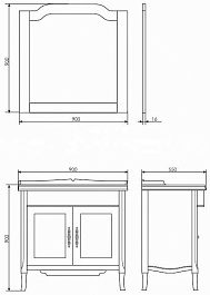 Comforty Мебель для ванной Версаль 90 слоновая кость – фотография-8