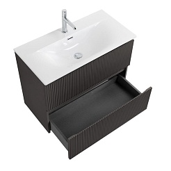 BelBagno Тумба под раковину Uno mini 80 подвесная Темно-Серый матовый – фотография-5