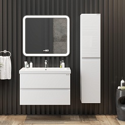 Onika Мебель для ванной Эвада 80 подвесная белая – фотография-5