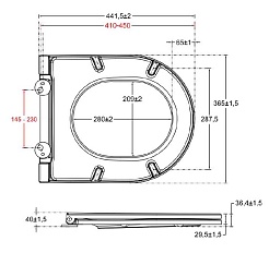 Allen Brau Унитаз подвесной Reality 4.32006.31 чёрный матовый с крышкой 4.32007.31 – фотография-31