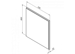 Aquanet Зеркало Nova Lite 75 белое – фотография-3